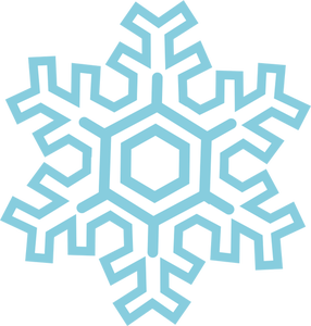 Vector clip kunst van blauw rechte vormige sneeuwvlok