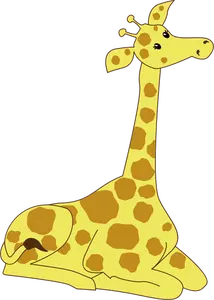 Sitting giraffe | Public domain vectors