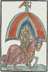 Ilustración de caballero con armadura gótica
