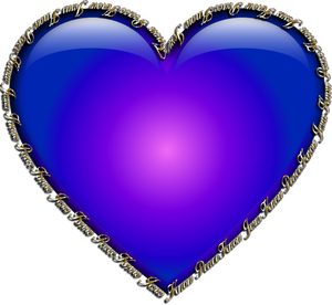 Blauw hart beeld