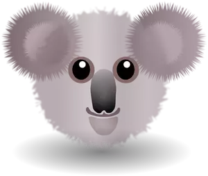 Immagine vettoriale testa buffo koala