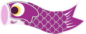 Vector image of purple Koinobori