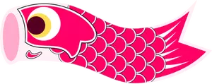Vektor illustration av röda Koinobori