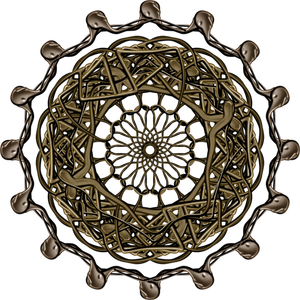 Brown mandala vector image