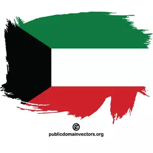 Pictat de drapelul de Kuweit