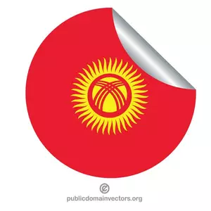 Autoadesivo con la bandiera del Kirghizistan