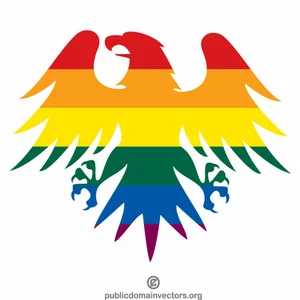 Aigle de drapeau LGBT
