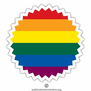 Pegatina con bandera LGBT