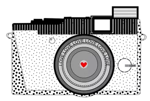 Vector illustration of amateur camera