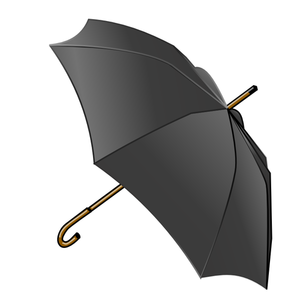 Imagen vectorial paraguas negro