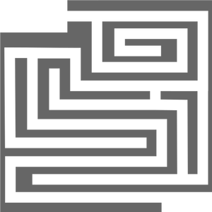 Graustufen-Bild aus einem kurzen labyrinth