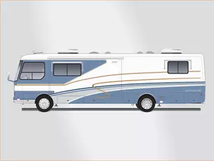 Land jacht camper bus vector afbeelding