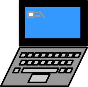 ClipArt vettoriali di disegno pulito del computer portatile