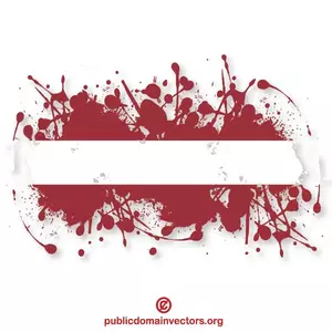 Flag of Latvia ink spatter