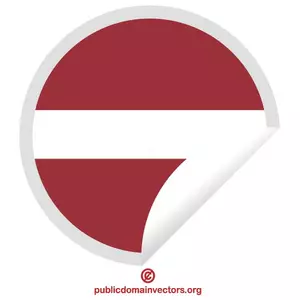 Latvian flag round sticker
