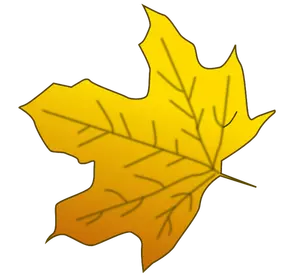 Grafika wektorowa liść klonu żółty