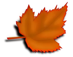 Oranje vallen blad vector afbeelding