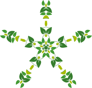 Copo de nieve en forma de vector patrón hojas de dibujo