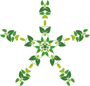Copo de nieve en forma de vector patrón hojas de dibujo