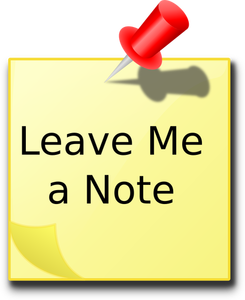 ''Leave Me A Note'' Message