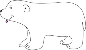 Imagem vetorial de pequeno urso polar