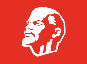 Vector clip art of Leninist flag
