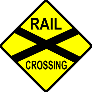 Železniční přejezd provozu roadsign vektorový obrázek