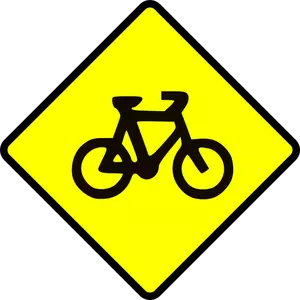 Sykkel advarsel skilt vektor image