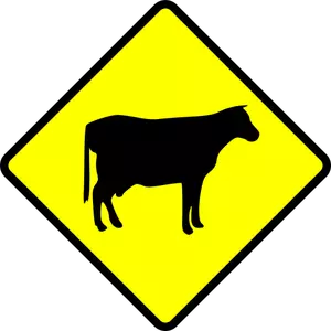 Koeien oversteken voorzichtigheid teken vector afbeelding