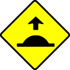 Geschwindigkeit Buckel Vorsicht Zeichen Vektor-Bild