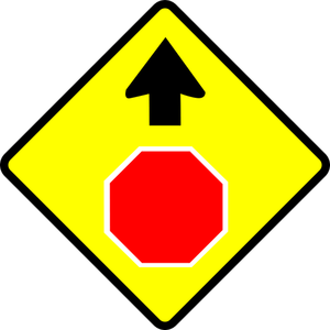Stop caution sign vector image