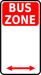 Bus zone verkeer bord vector afbeelding