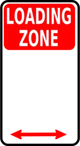 Loading zone traffic roadsign vector image