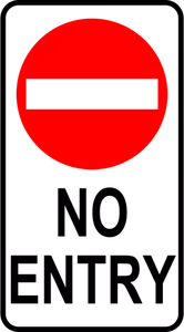 No entry traffic roadsign vector image