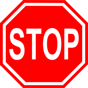 Stop signaal vector verkeersbord