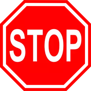 Sygnał zatrzymania wektor znak drogowy