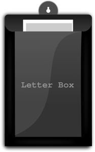 Vector illustration of black and white letter box