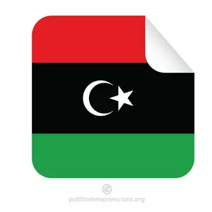 Bandiera nazionale della vignetta di Libia