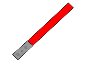 Red light saber vector afbeelding