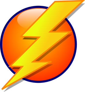 Lightning ikonen vektor illustration