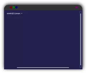Illustrazione vettoriale di finestra terminale Linux