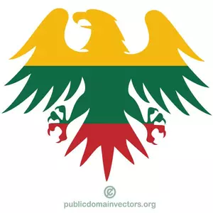 Litauische Flagge Adler in Form