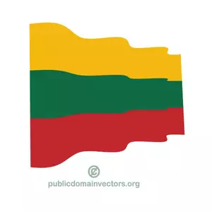 Ondulé drapeau de la Lituanie