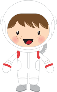 Kleine jongen astronaut