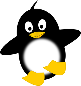 Little funny penguin