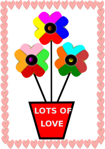 Imagine vectorială de ghiveci de flori