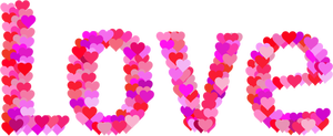 Rakkauden ja sydämen typografia