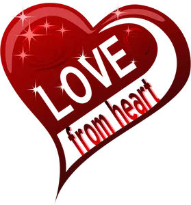 Love from heart decoration vector illustration