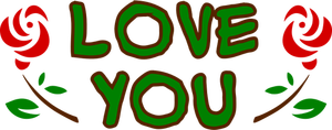 ''Love you'' vector image
