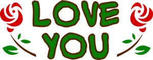 '' Elsker deg '' vektorgrafikken